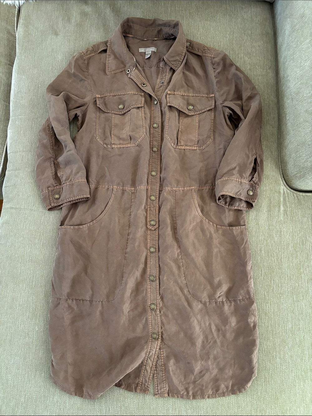 Burberry Brit mulberry silk shirt dress size 4